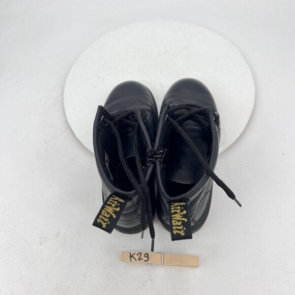 Dr. Martens 1460 J Women Size 5 Black Leather 8 Eye Side Zip Combat Boot - Picture 6 of 10